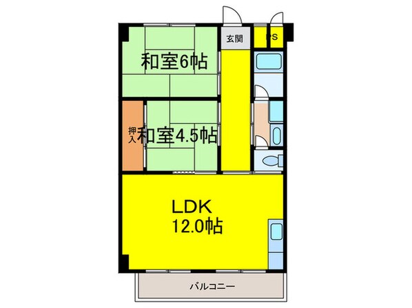 草野マンション２３号館の物件間取画像